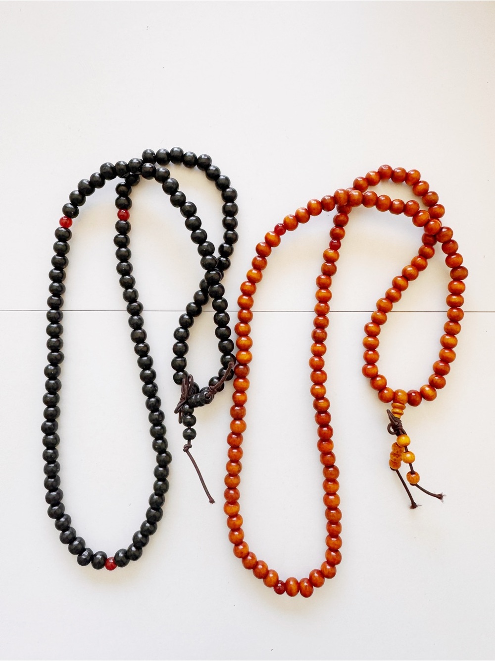 Black and Amber Beaded Necklace Set - Versatile Women’s Jewelry